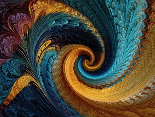 Obraz premium Modern Art Elegance: Swirling Colors and Geometric Patterns Abstract Background