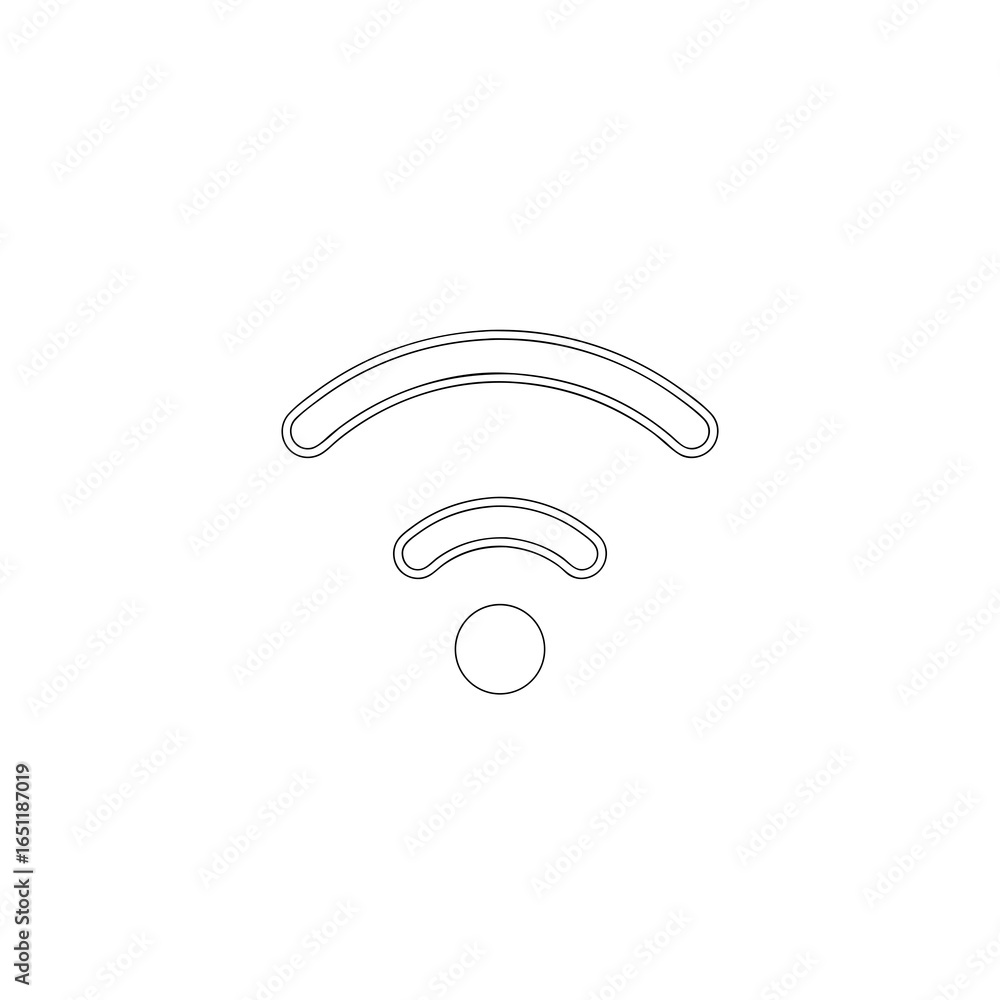 Poster simple wireless signal icon illustration symbolizing network connectivity and communication through 
