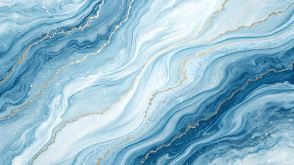 Fototapeta premium Elegance in Blue: Luxurious Marble Texture Abstract Wallpaper