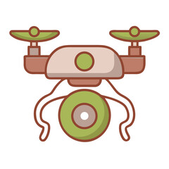 Drone with Camera Lens Eye Icon Design