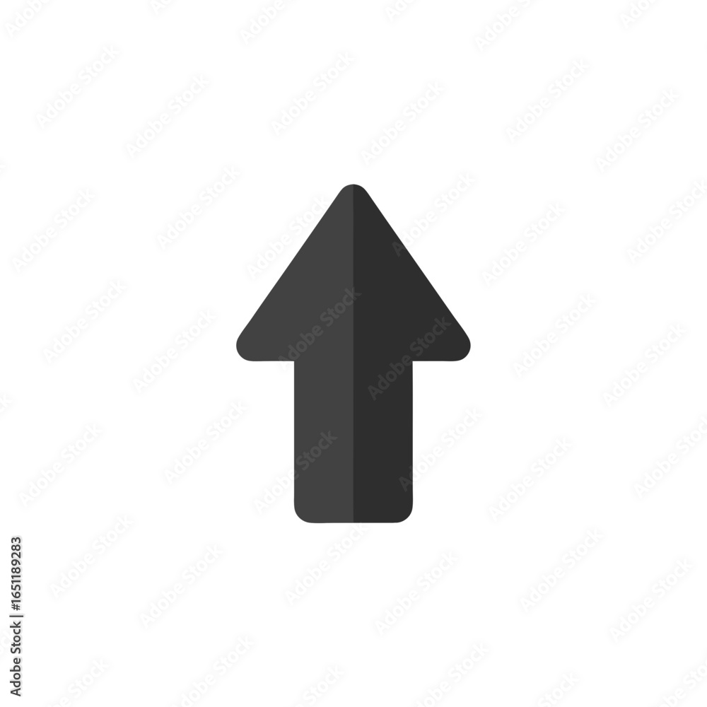 Poster stylized vector arrow pointing upward suggesting progress innovation and advancement concept
