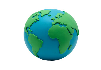 Fototapeta premium Eco-Friendly Earth Globe: Sustainable Decor Isolated on Transparent Background