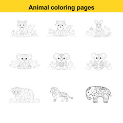 Cute Animal Coloring Pages for Kids