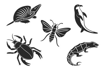 Collection of animal silhouettes