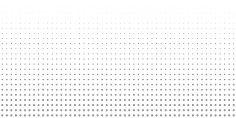 Dotted gradient vector illustration, white and black halftone background, horizontal seamless dotted lines, monochrome dots texture backdrop, retro effect. modern