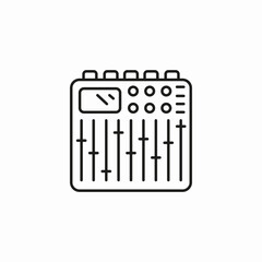 audio mixing console icon sign vector