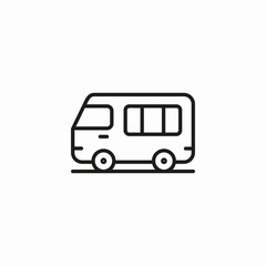passenger van icon icon sign vector