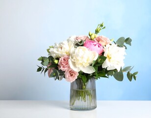 Naklejka premium Elegant floral bouquet in vase