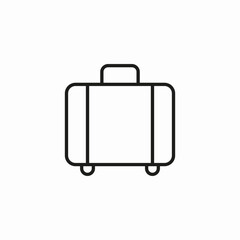wheeled suitcase icon icon sign vector