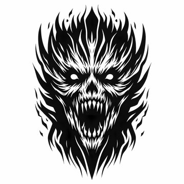 Ghostly wraith monster face