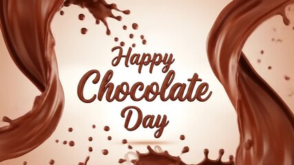 Happy chocolate day sweet delicious dessert background