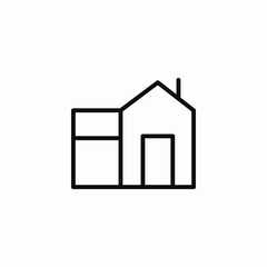 modern house icon icon sign vector