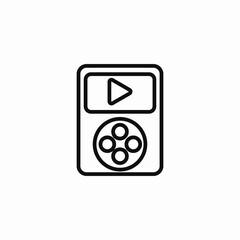 mp3 player device icon sign vector