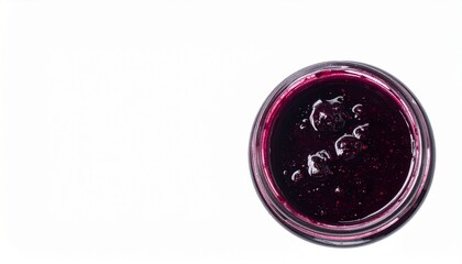 berry fruit jam isolated on white background 