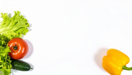 Vegetables background. isolated on white background