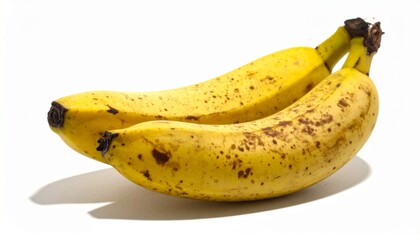Banana. Over ripe bananas isolated on white with shadows