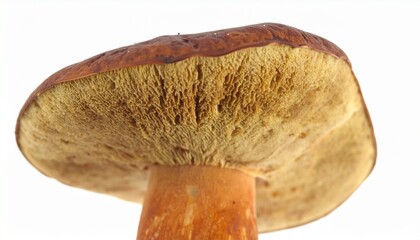 Boletus edulis mushroom isolated on white background close up