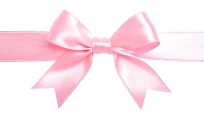 Elegant pink ribbon bow