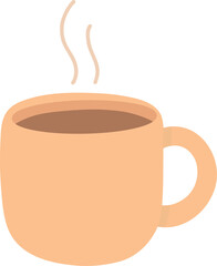 Illustration of Hot Coffee in a Mug