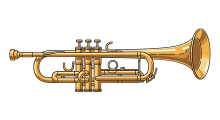Fototapeta premium A trumpet for playing jazz music