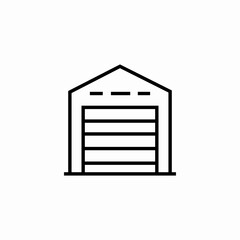 storage warehouse garage icon sign vector