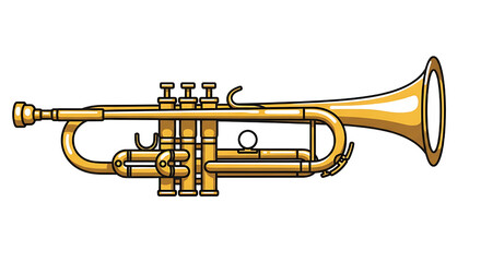 Obraz premium A trumpet for playing jazz music