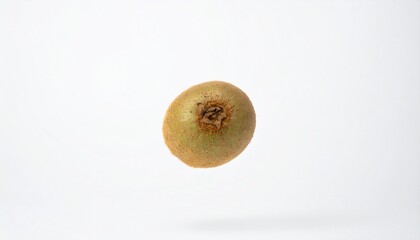 Kiwi fruit levitating on a white background