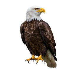 Obraz premium Majestic Bird Perched Against Black Backdrop Detailed Feather Texture