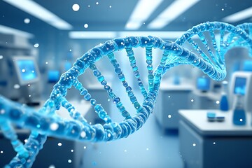 Fototapeta premium dna strand on a white background