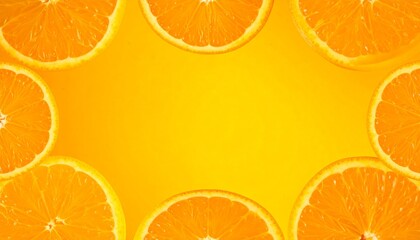 Fototapeta premium Slices of fresh orange fruit on color background 