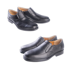 black shoes isolated on white