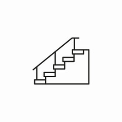building stairs railing icon sign vector
