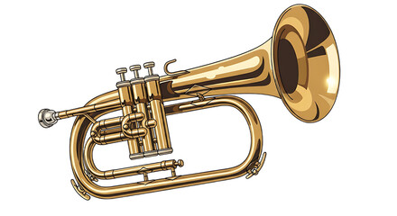 Naklejka premium A flugelhorn for jazz music