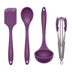 Elevate your cooking with this vibrant purple kitchen utensil set, perfect for the modern home chef...