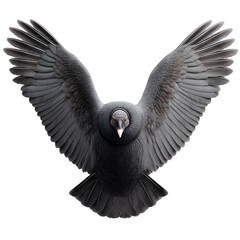 Naklejka premium Majestic Vulture in Flight with Outstretched Wings Overhead