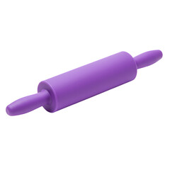 Delightful purple rolling pin ready for baking adventures and culinary creativity, ideal for baking themed designs and playful kitchen concepts