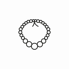 pearl necklace round icon sign vector