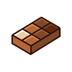 Minimalist Black Chocolate Bar Icon