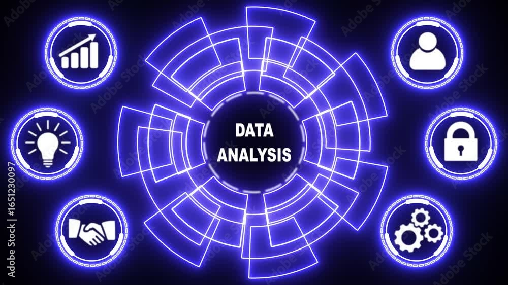 Poster data analysis for business and finance concept. information report for digital business strategy. bu