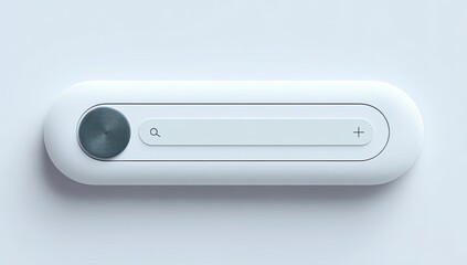 Oval search bar, minimalist design,  light gray