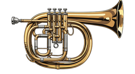 Naklejka premium A flugelhorn for jazz music