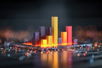 Abstract cityscape graph