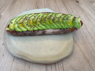 Deliciously simple avocado toast with herbs and spices