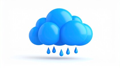 Obraz premium Blue abstract background with 3d cloud for communication and technology concept