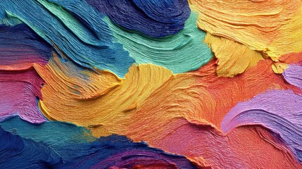 a close up of a colorful painting with multiple colors