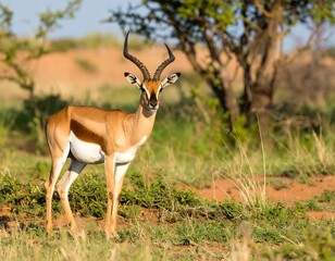 Gazelle in African savanna