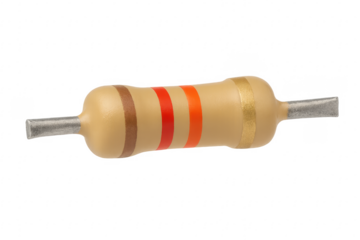 Carbon Film Resistor with Transparent Background, Electronic Component for Circuit Design