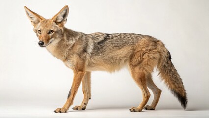 Naklejka premium Jackal on studio background