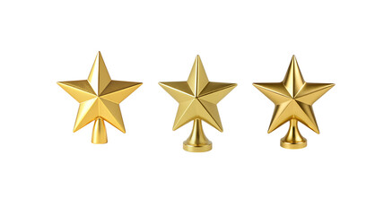 Golden star on transparent background png
