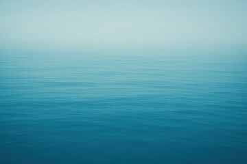 Fototapeta premium Serene Ocean Blue Gradient with Calming Wellness and Meditation Atmosphere Background